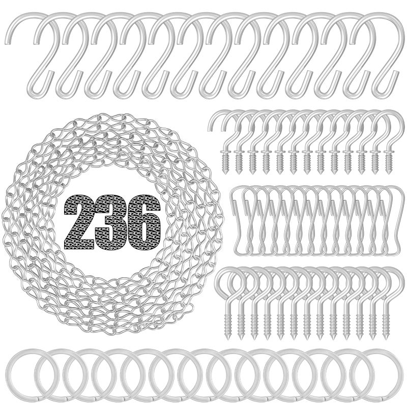 Dpyrrhic 236 Inch Hanging Basket ChainDecorative DIY Metal Silver Hanging Chain for Plants PhotoBird FeederWind ChimesPlanters Baskets - Image 2