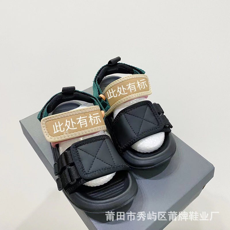 Brand Nb Children'S Shoes Open Toe Velcro Children'S Sandals Boys And Girls Sports Sandals Soft Bottom Baby Beach Shoes - Image 4