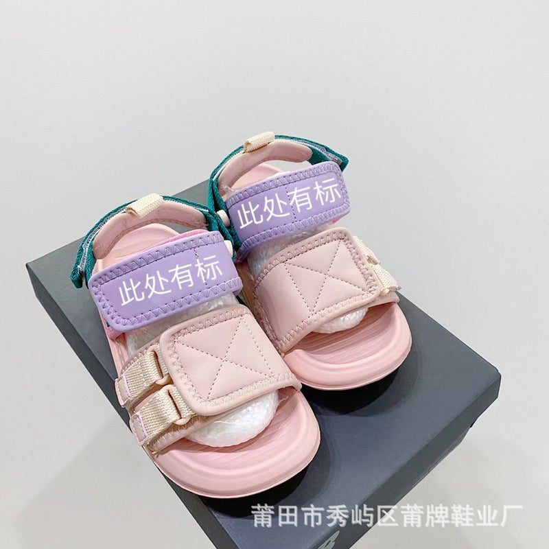 Brand Nb Children'S Shoes Open Toe Velcro Children'S Sandals Boys And Girls Sports Sandals Soft Bottom Baby Beach Shoes - Image 1
