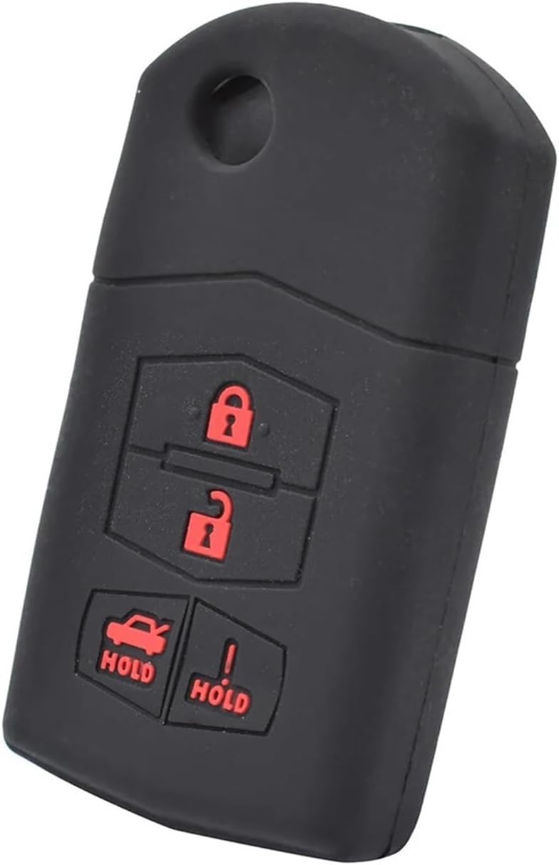 QASULER Silicone Car Key Case Cover for Mazda - Image 1