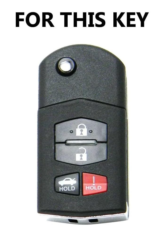 QASULER Silicone Car Key Case Cover for Mazda - Image 2