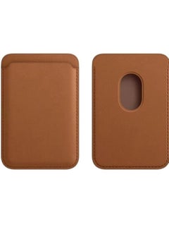 Generic leather Wallet Strong Magnetic Leather Card Wallet with MagSafe Compatible with iPhone Brown  - Image 1