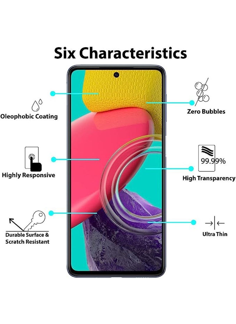 Generic - Screen protector compatible with Samsung Galaxy M53 / M54 Screen Protector Tempered Glass [Anti-Glare][HD Full Coverage][Easy Installation][9H Hardness][Touch Sensitive][ Anti-Shatter] - Image 1