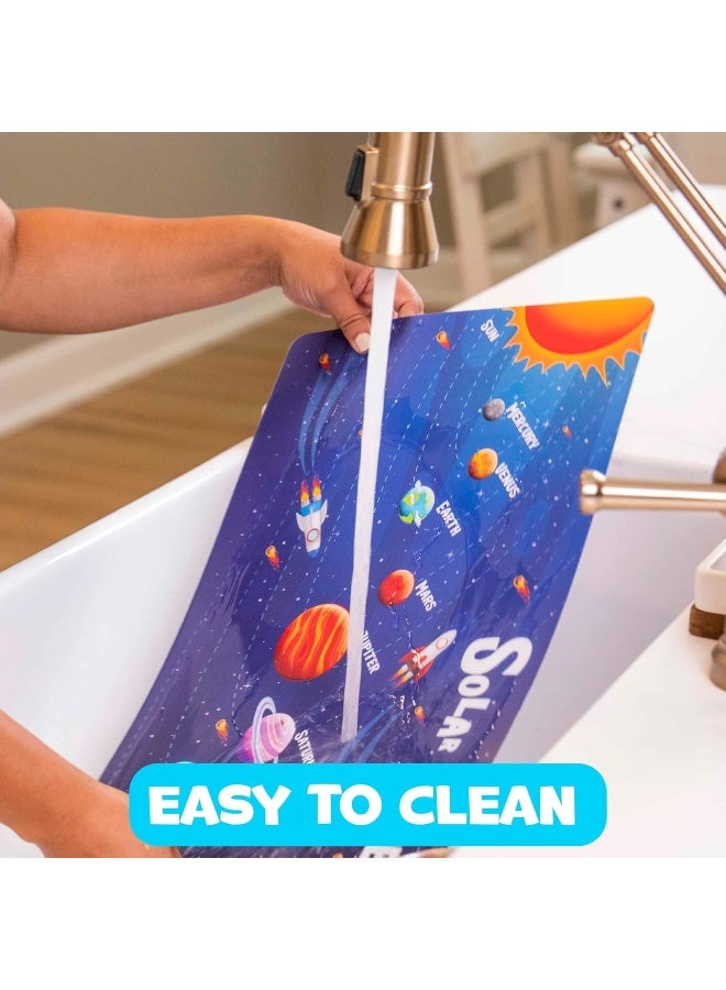 Hapinest حزمة هابينست 6 من المفرشات التعليمية القابلة لإعادة الاستخدام وغير القابلة للانزلاق للأطفال والصغار - Image 3