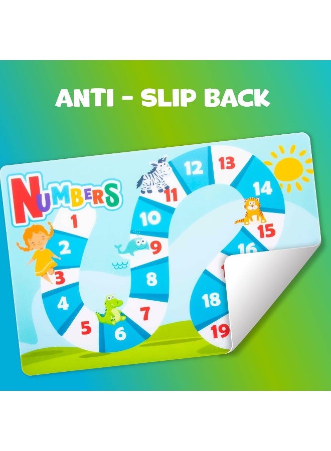 Hapinest حزمة هابينست 6 من المفرشات التعليمية القابلة لإعادة الاستخدام وغير القابلة للانزلاق للأطفال والصغار - Image 4