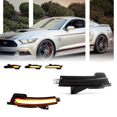 GSOWO Sequential Dynamic LED Side Mirror Turn Signal Lights for Fo-rd Mustang 2015-2023, Mustang S550 Accessories Turn Signal Indicator Lamp, 2 Pcs - Image 1