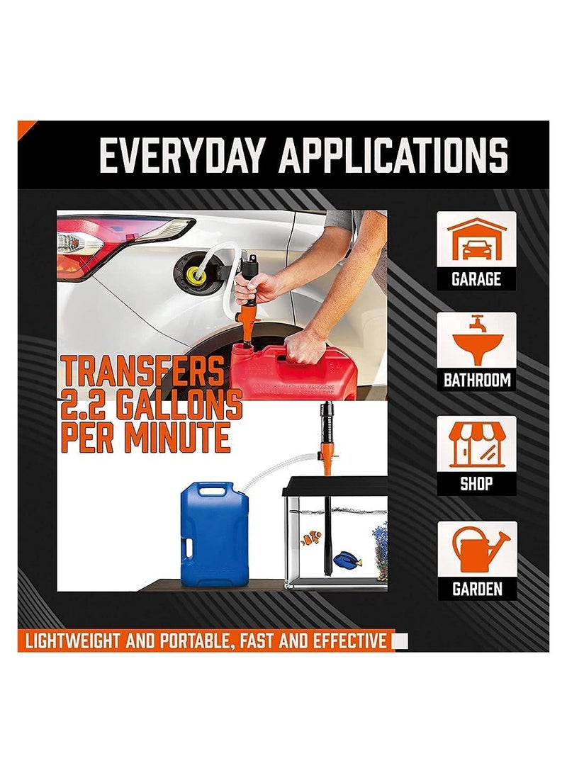 SYOSI Portable Power Battery Pump 2.2GPM Water & Fuel Transfer Pump Battery Operated Liquid Transfer Pump for Gasoline Diesel Fuel  - Image 2