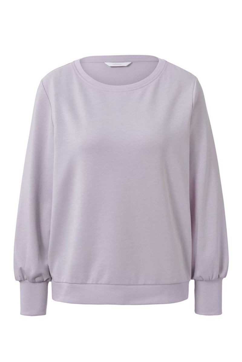 Tchibo سويت شيرتات نسائية بياقة دائرية سادة، ليلك - Image 2