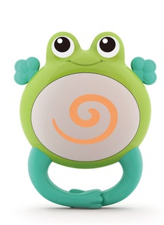 HOLA Hola Frog Orchestra Rattle Baby Teether Activity Toy, Teething Relief, Easy to Grasp, Fine Motor Skills, Bright Colors, Sensory Toys, Baby Toys, Baby Teether, Baby Rattle, Animal Rattle 3M+  - Image 3