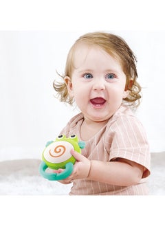HOLA Hola Frog Orchestra Rattle Baby Teether Activity Toy, Teething Relief, Easy to Grasp, Fine Motor Skills, Bright Colors, Sensory Toys, Baby Toys, Baby Teether, Baby Rattle, Animal Rattle 3M+  - Image 4