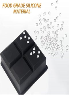 Goolsky Goolsky Large Ice Cube Trays Silicone (2.5-Inches) - Giant Cocktail Silicone Ice Maker, Scotch Whiskey Ice Cube, Easy Release Reusable Ice Cubes,Food Grade (Black 2 Tray)  - Image 4