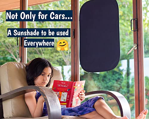 kinder Fluff Shuttle Van Window Sunshade (4-Pack) - Extra Large Sun Shade for Passenger Van Window - Certified 99.9% UV Block, Patented Design, Mom's Choice Gold Award - Mix Pack - XL - Image 4