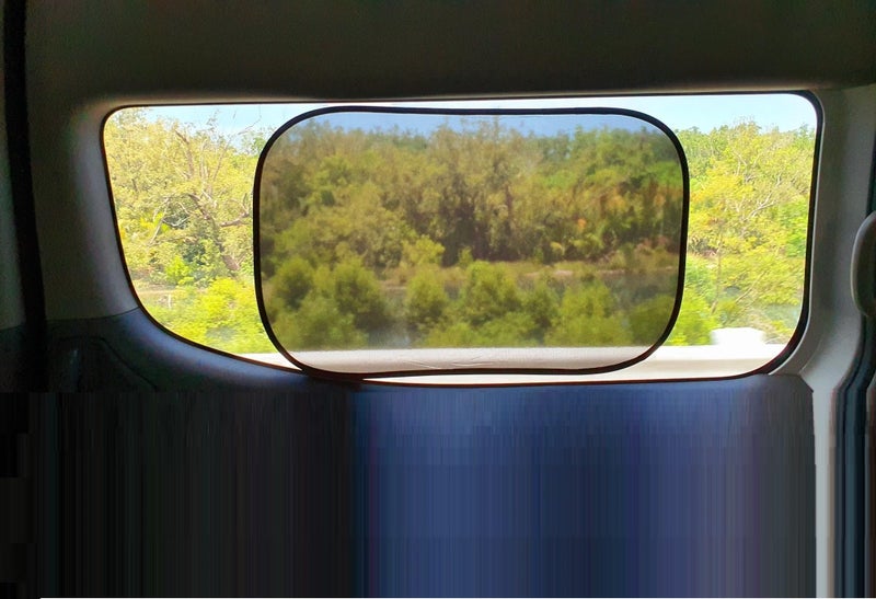 kinder Fluff Shuttle Van Window Sunshade (4-Pack) - Extra Large Sun Shade for Passenger Van Window - Certified 99.9% UV Block, Patented Design, Mom's Choice Gold Award - Mix Pack - XL - Image 1