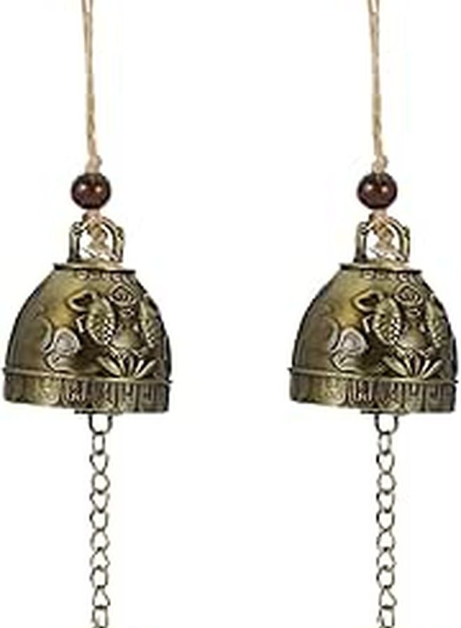 Vintage Feng Shui Wind Chime Zinc Alloy Metal Pendant For Home Garden Office Decoration - Image 1