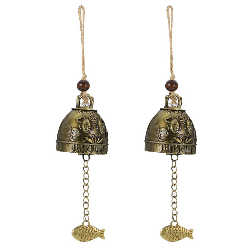 Vintage Feng Shui Wind Chime Zinc Alloy Metal Pendant For Home Garden Office Decoration - Image 2