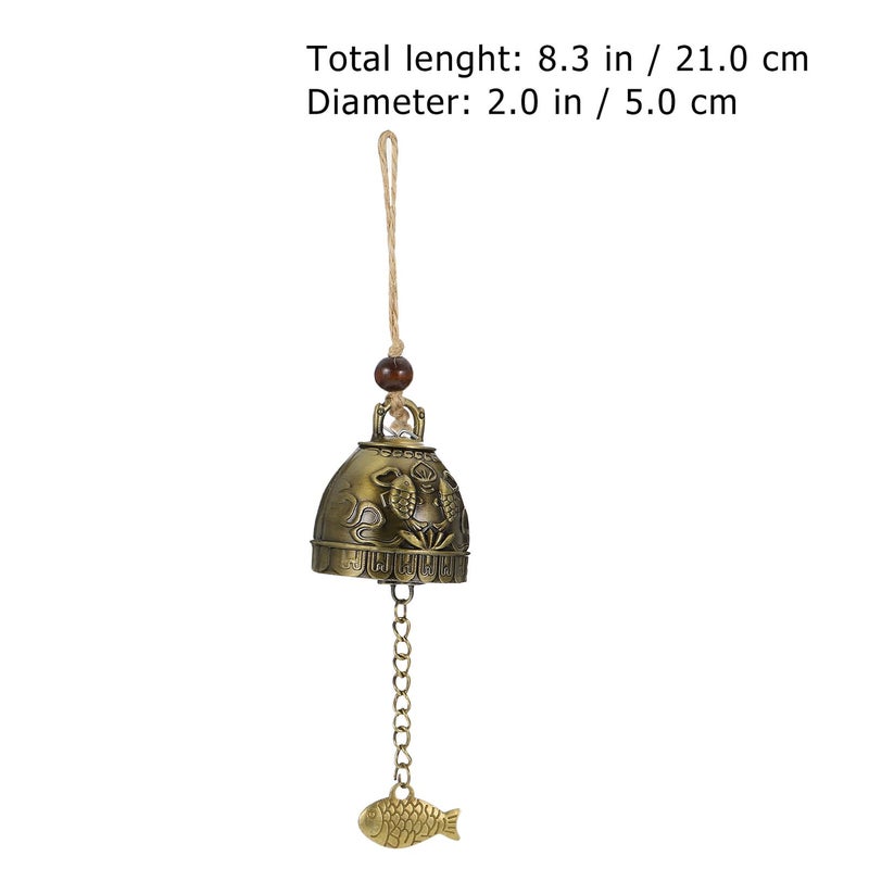 Vintage Feng Shui Wind Chime Zinc Alloy Metal Pendant For Home Garden Office Decoration - Image 3
