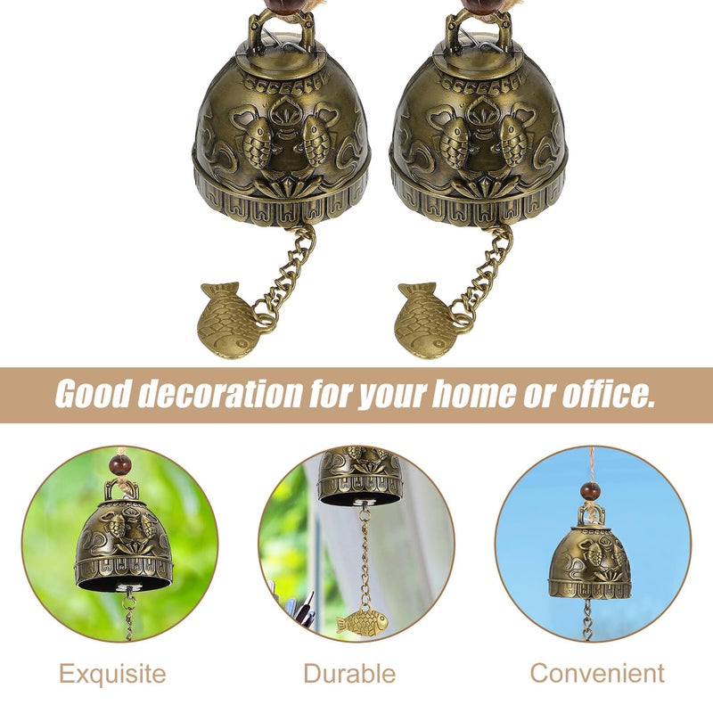 Vintage Feng Shui Wind Chime Zinc Alloy Metal Pendant For Home Garden Office Decoration - Image 4