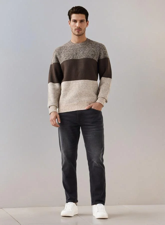 Splash FAV Striped Crew Neck Sweater