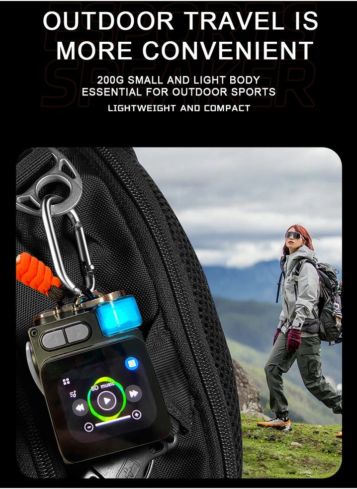 ARNOTEC Touch-screen portable Bluetooth speaker, small wireless stereo pair, HD sound/LED light, suitable for outdoor/travel/home/shower/party/camping/mountaineering  - Image 3
