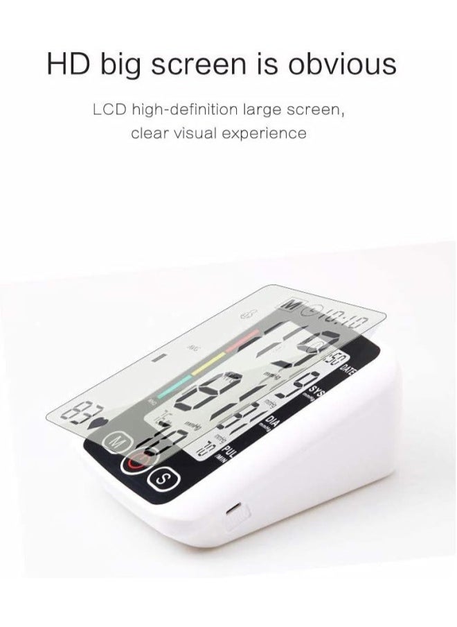 Blood Pressure Monitor, Upper Arm Automatic Digital BP Machine for Precise Blood Pressure Measurement & Pulse Measurement & Arrhythmia Display, 2x120 Group Dual User Mode