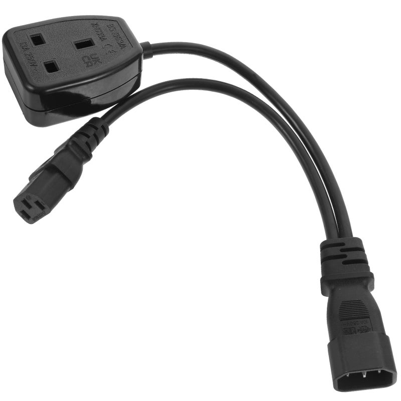 Power Cable Splitter Adapter Cord C14 To UK 3 Power Cord Accessory - Image 5