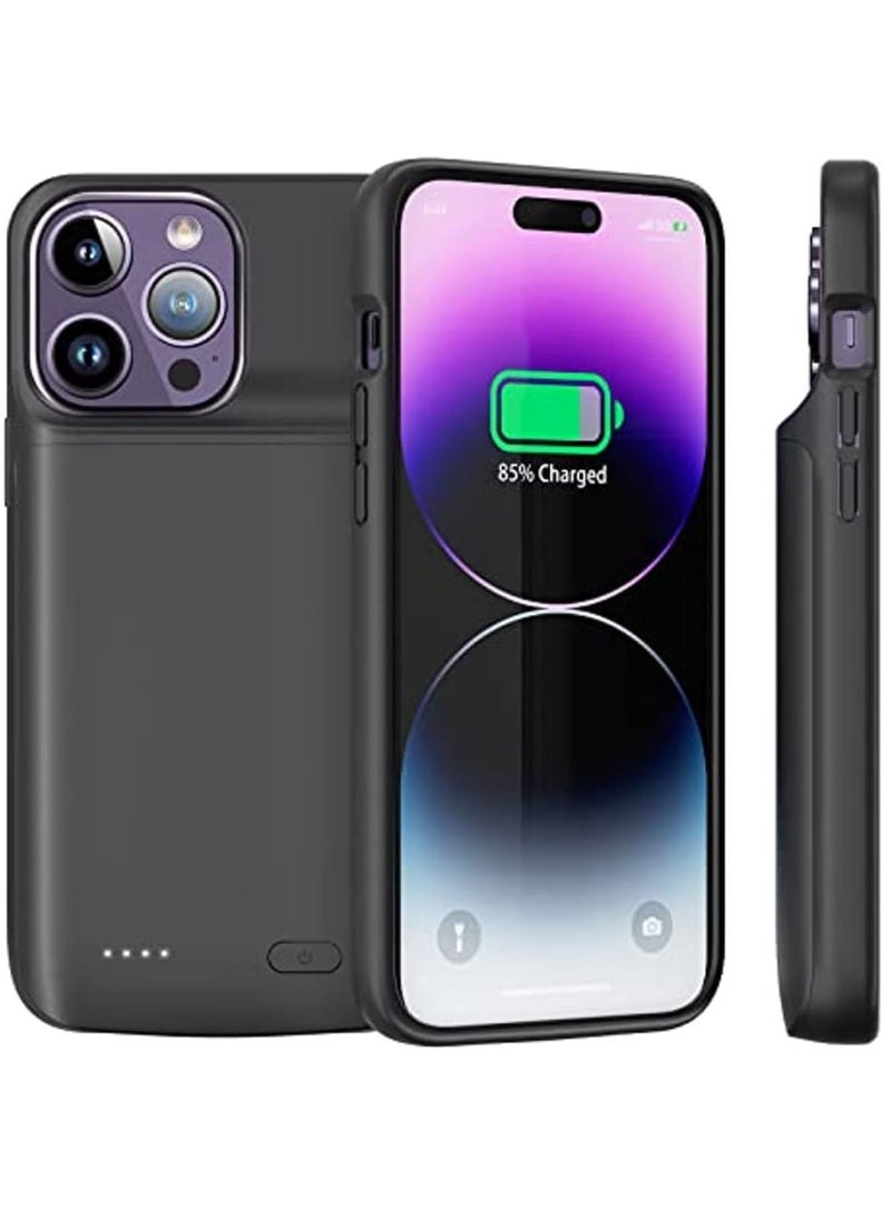 Battery Case for iPhone 14 Pro Max, 5000 mAh Portable Protective Charging Cover, Rechargeable Extended Power Back for iPhone 14 Pro Max - Image 1