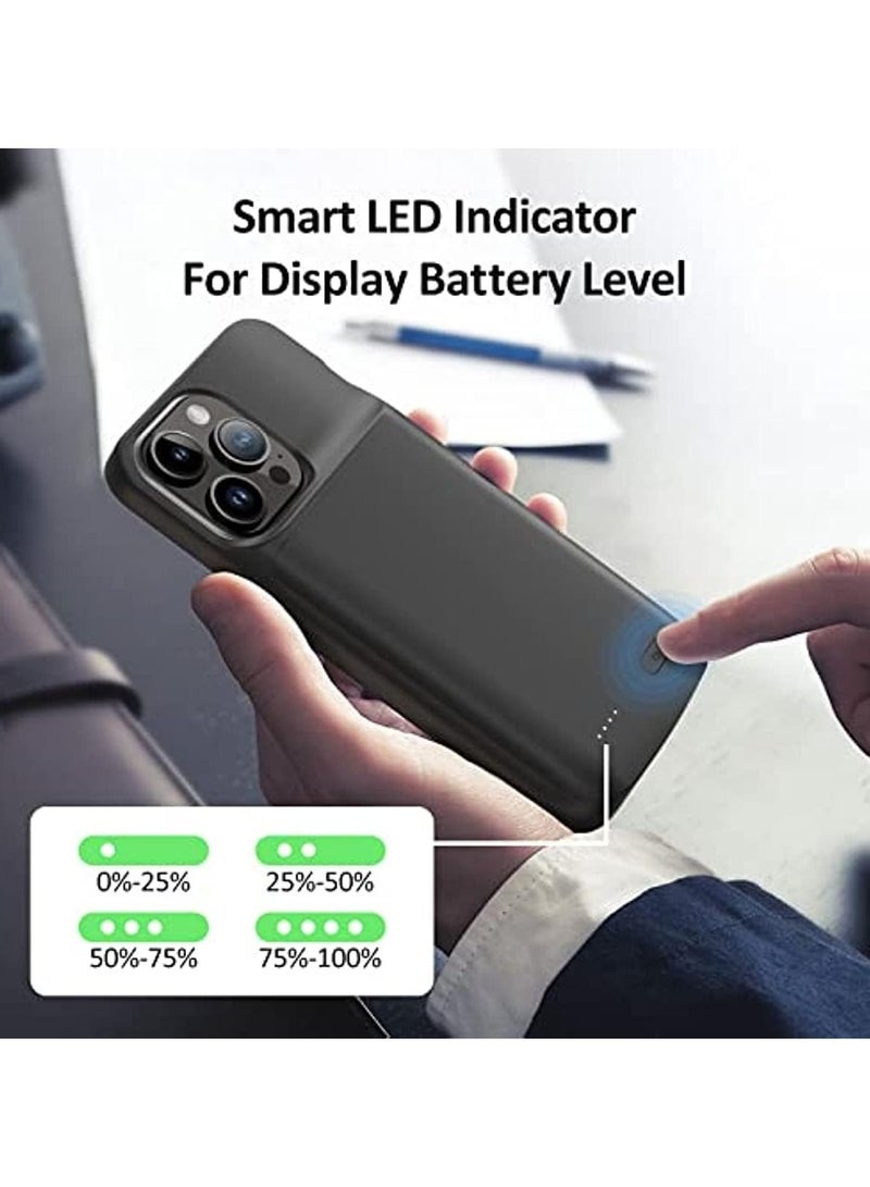 Battery Case for iPhone 14 Pro Max, 5000 mAh Portable Protective Charging Cover, Rechargeable Extended Power Back for iPhone 14 Pro Max - Image 5