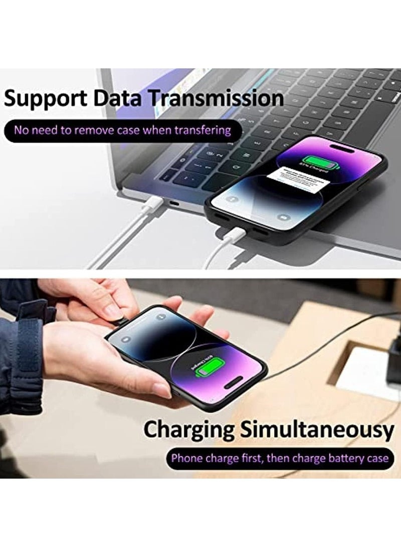 Battery Case for iPhone 14 Pro Max, 5000 mAh Portable Protective Charging Cover, Rechargeable Extended Power Back for iPhone 14 Pro Max - Image 4