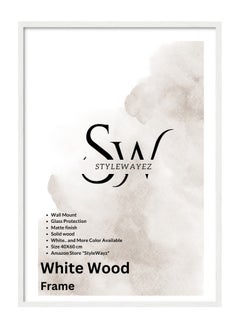 Wall Modern Wood Picture Frames 40x60 cm - White Color