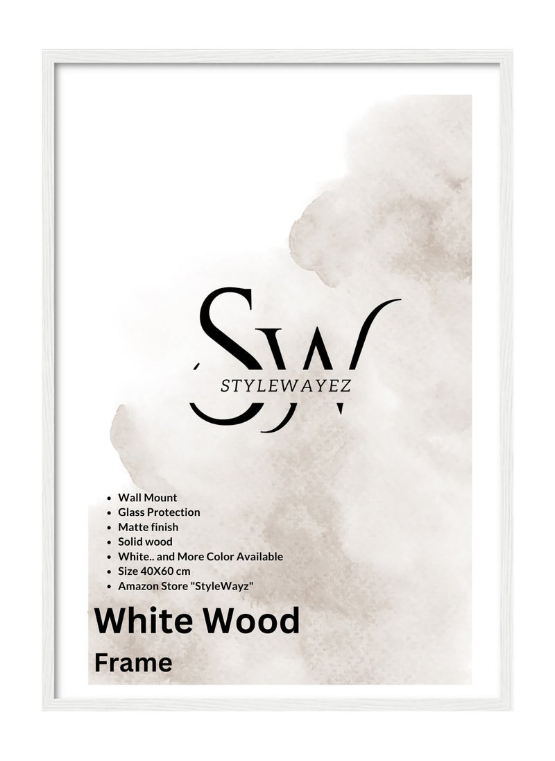 StyleWayez - Wall Modern Wood Picture Frames 40x60 cm - White Color - Image 1