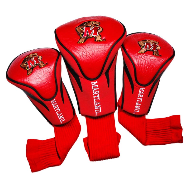 Team Golf NCAA Maryland Terrapins Contour Golf Club Headcovers (3 Count) Numbered 1, 3, & X, Fits Oversized Drivers, Utility, Rescue & Fairway Clubs, Velour lined for Extra Club Protection - Image 5