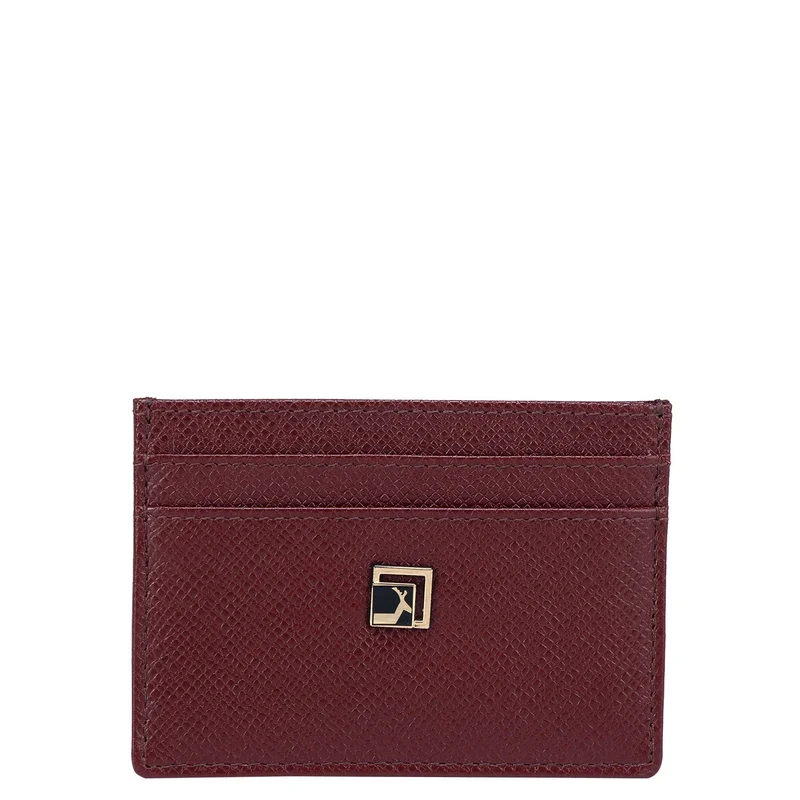 Da Milano Leather Card Holder - Maroon Franzy