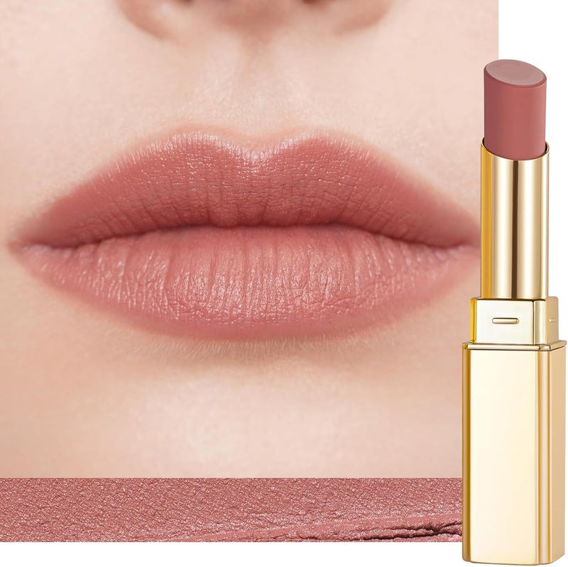 Oulac Nude Pink Matte Lipstick for Women Lightweight NonDrying Waterproof Lipstick Long Wear High Impact Lip ColorSoft Matte Finish Highly Pigmented Smooth FormulaVeganCruelty Free Lip Makeup RM02