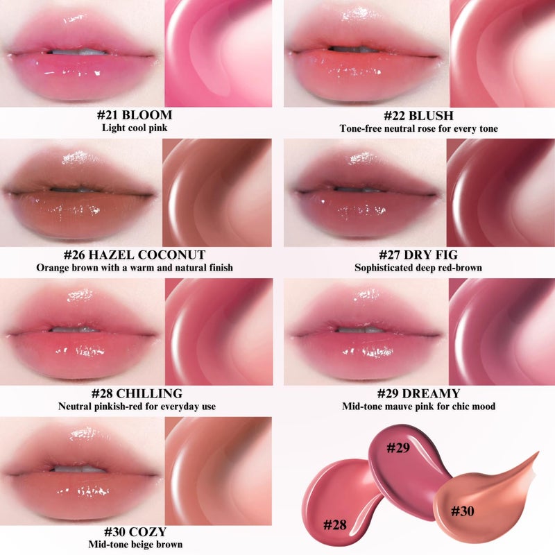 BBI@ BBIA BBIA Glow Tint â€“ Lip Plumping Volumizing Glossy & Glowy Lip Stain Naturally Moisturizing Comfortable Texture Lightweight Long-Lasting Vivid Color Non-Sticky Korean Makeup (11 NUDY, Pack of 1) - Image 4