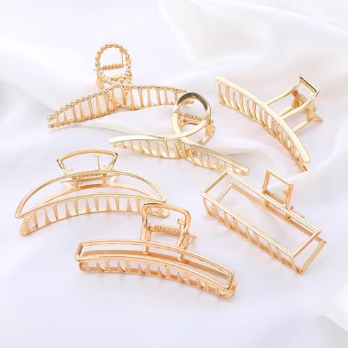 Dartler Metal Clutcher For Women | Stylish Hair Claw Clips | Trendy Alloy Metal Clips | Girls Clutcher/Accessories | Perfect Jaw Hair Clamps For Women | Suitable In Various Occasions | Pack Of 6 | - Image 5