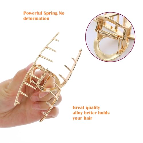 Dartler Metal Clutcher For Women | Stylish Hair Claw Clips | Trendy Alloy Metal Clips | Girls Clutcher/Accessories | Perfect Jaw Hair Clamps For Women | Suitable In Various Occasions | Pack Of 6 | - Image 2
