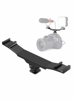 Y&D Dual Cold Shoe Extension Bracket, Aluminum Alloy Bracket with 1/4" Thread Holes  - Image 1