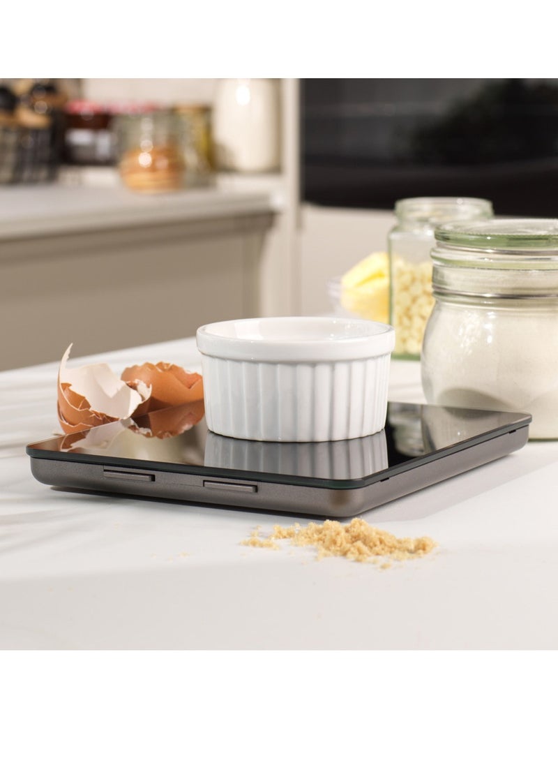 Salter - SALTER GHOST KITCHEN SCALE : Digital Food Weighing Tool, Sleek Transparent Design with Accurate Precision Measurement - Image 1