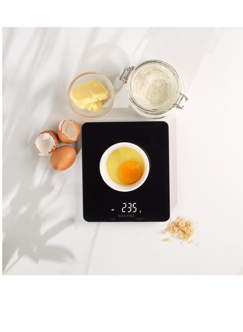 Salter - SALTER GHOST KITCHEN SCALE : Digital Food Weighing Tool, Sleek Transparent Design with Accurate Precision Measurement - Image 1