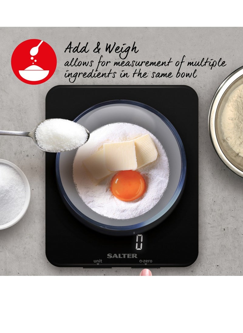 Salter - SALTER GHOST KITCHEN SCALE : Digital Food Weighing Tool, Sleek Transparent Design with Accurate Precision Measurement - Image 1