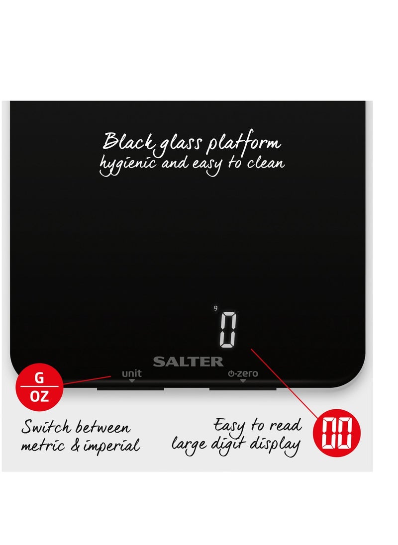 Salter - SALTER GHOST KITCHEN SCALE : Digital Food Weighing Tool, Sleek Transparent Design with Accurate Precision Measurement - Image 1