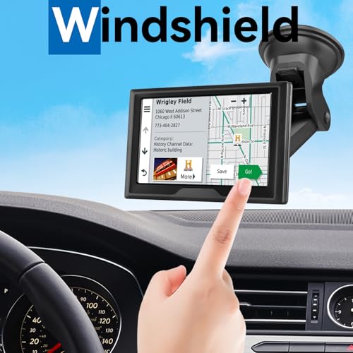 SkyTitan SkyTian for Garmin GPS Car Mount Replacement Sticky Suction Cup 17mm Ball Mount Long Arm Windshield Holder fit Garmin Nuvi Drive Dezl RV GPS, Black - Image 2