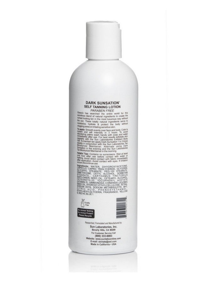 Sun Laboratories by Giesee Sun Laboratories By Giesee Dark Sunsation Self-Tanning Lotion for - 2 Pack 8 oz | Ultra Dark Tanning Lotion, Natural Self Tanner, Non-Toxic Tanning Bed Lotion, Face Tanner, Sunless Tanner  - Image 2