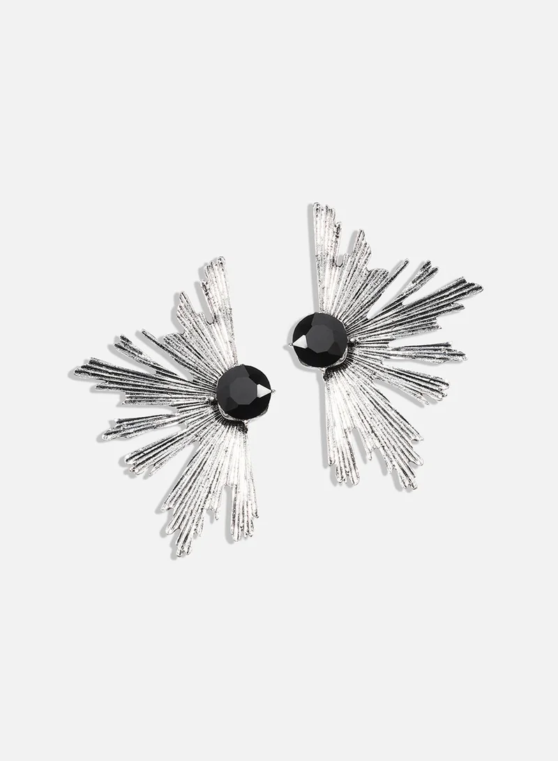 SOHI Metallic Flora Artificial Drop Earring Jewellery