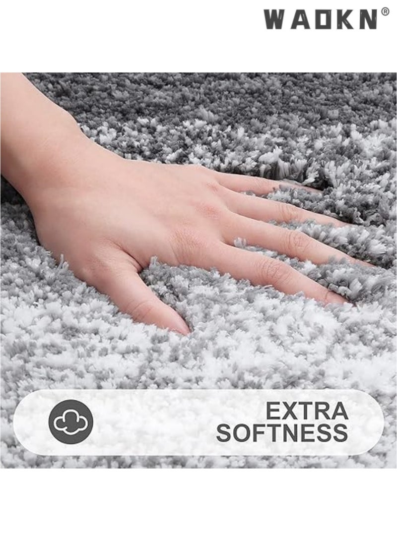 السجاد الحمام الفاخرة ، لينة ماصة ستوكات السجاد الحمام ، ومكافحة زلق المضادة للانزلاق المضادة للانزلاق السجاد حوض الاستحمام ، آلة قابل للغسل والتجفيف ، والأرضيات الحمام وحوض الاستحمام والحصير للاستحمام ( رمادي ، 50x80cm ) - Image 2