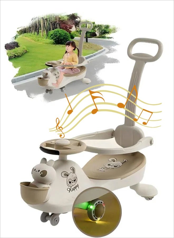 Twist Car,Ride On Toys,Ride on Push Car for Kids Toddlers, Baby Swing Car, Twister with Light, Music, Storage Space and Push Handle,Baby Cars for Boys and Girls - Image 1