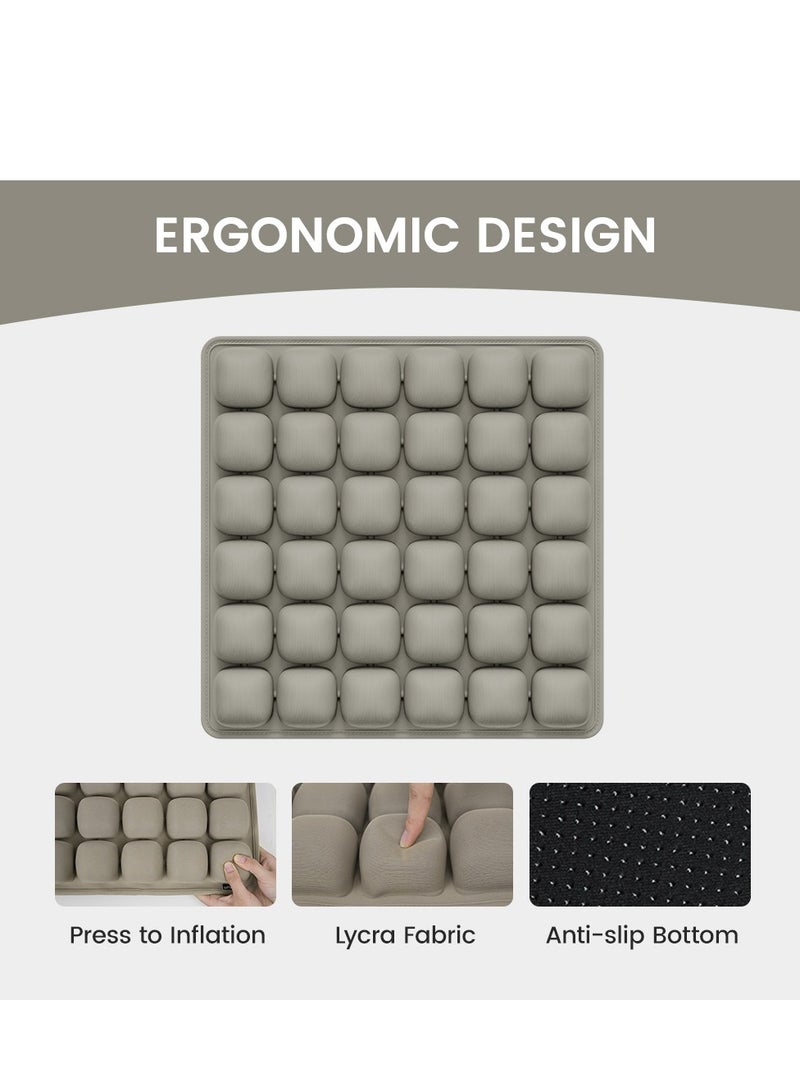 وسادة هوائية لتخفيف الضغط ثلاثية الأبعاد من قطعة واحدة، وسادة مريحة ناعمة وصلبة قابلة للتعديل، تصميم محمول وقابل للنفخ، مناسبة لكراسي المكتب ومقاعد السيارة والكراسي المتحركة وغيرها من المشاهد - Image 1