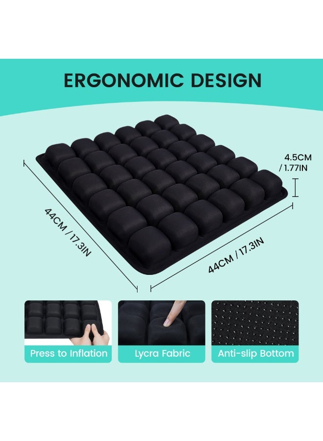 وسادة هوائية لتخفيف الضغط ثلاثية الأبعاد من قطعة واحدة، وسادة مريحة ناعمة وصلبة قابلة للتعديل، تصميم محمول وقابل للنفخ، مناسبة لكراسي المكتب ومقاعد السيارة والكراسي المتحركة وغيرها من المشاهد - Image 3