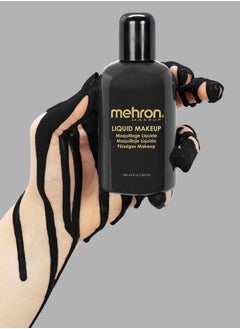 mehron Makeup Liquid Makeup | Face Paint and Body Paint 4.5 oz (133 ml) (Black)  - Image 1