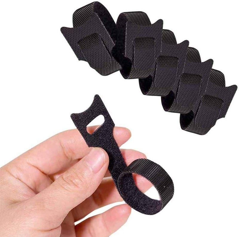 INOVERA 50 Pieces Cable Organizer Hook & Loop Tape - Wire/Cord Holder Management Strap - Reusable Hook & Loop Ties for PC, TV, Desk, WFH Accessories - Multi colour - Image 4